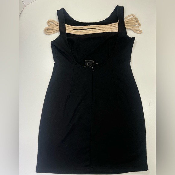 Rehab Boutique Rope Detail Backless Bodycon Dress New With Tags Size Large Black - Picture 4 of 13